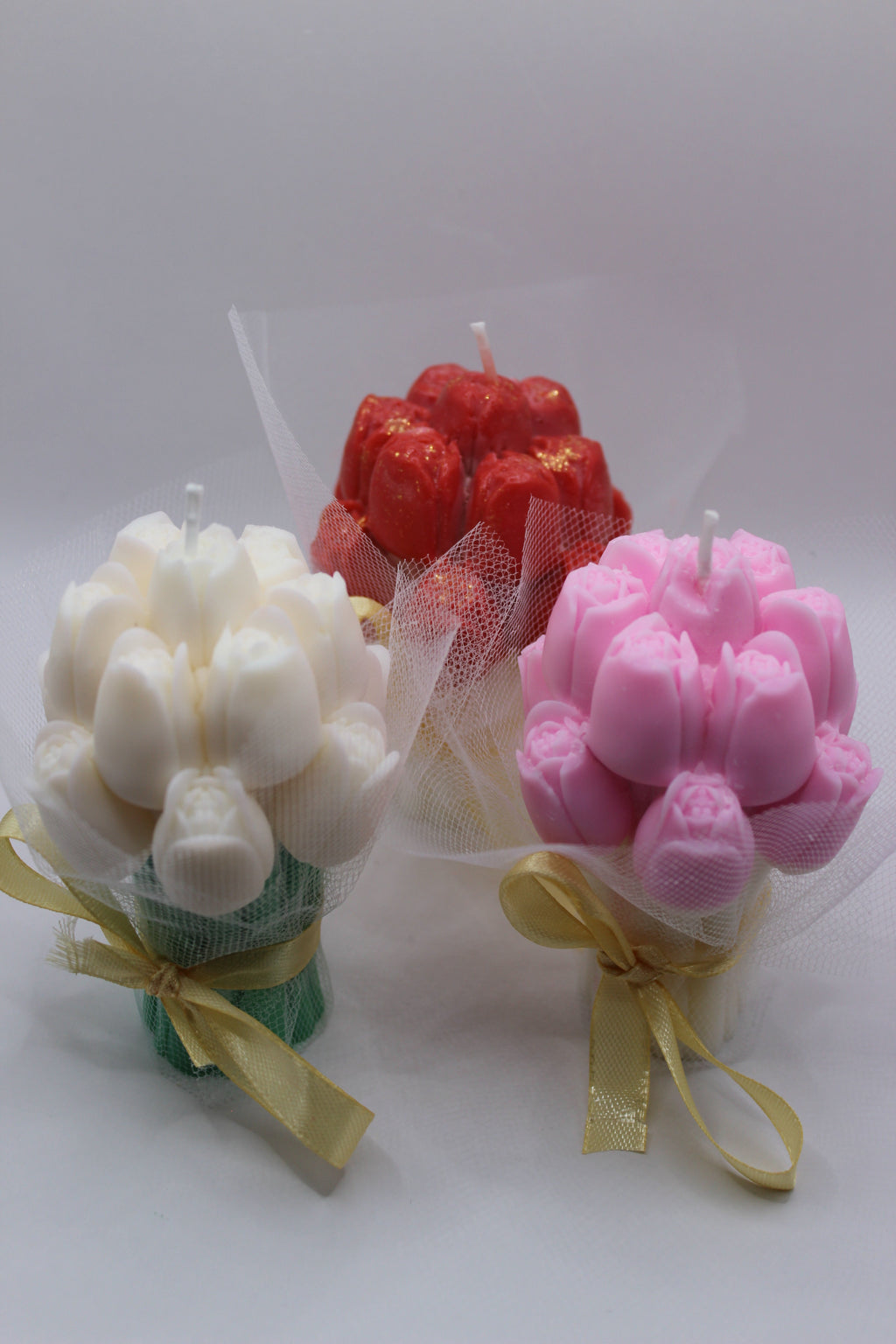 Ramo Aura — ramos de vela aromática artesanal em várias cores com laço decorativo