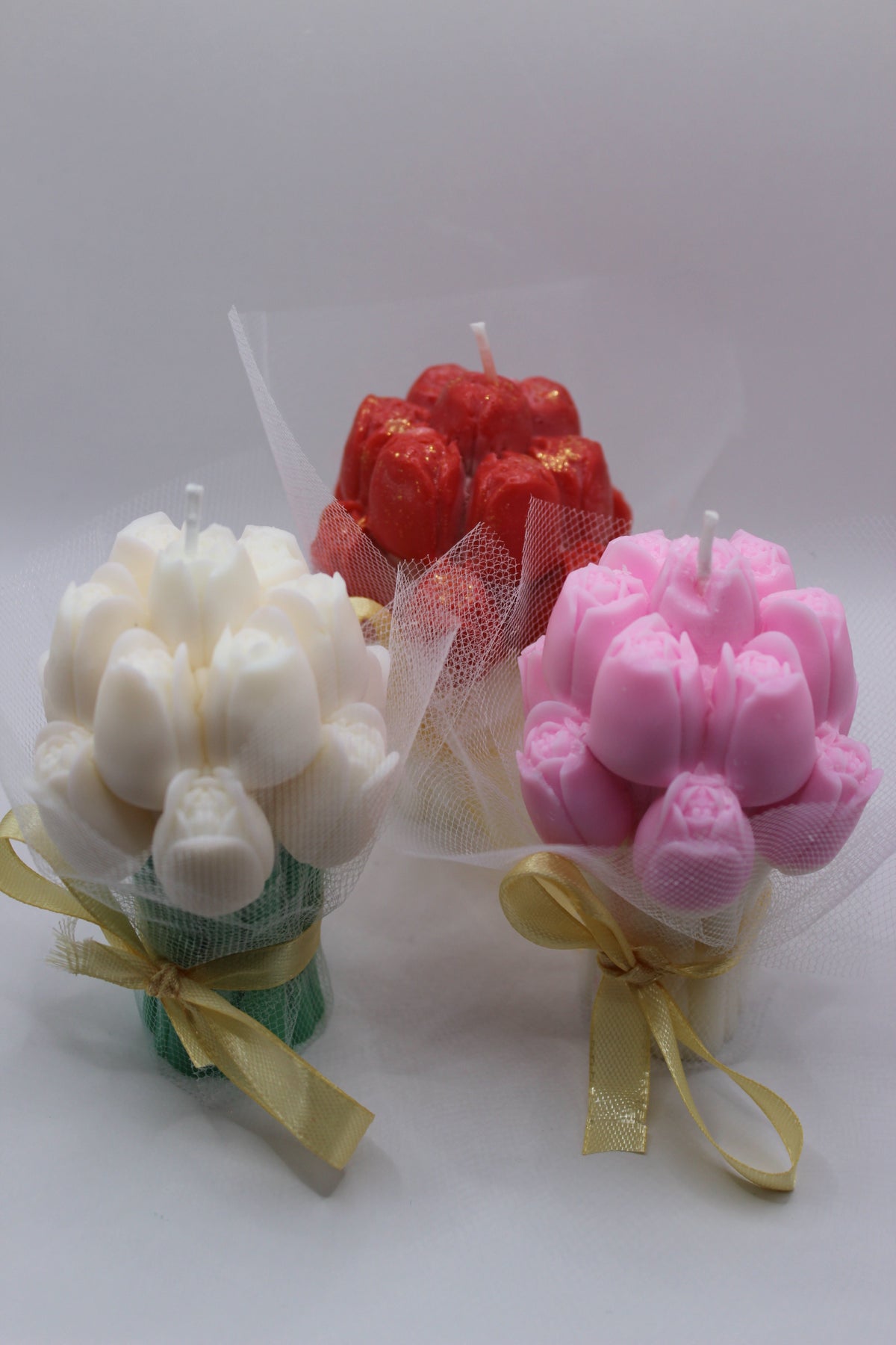Ramo Aura — ramos de vela aromática artesanal em várias cores com laço decorativo