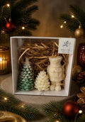 Caixa de 3 Velas Artesanais de Natal | Trio Natalício